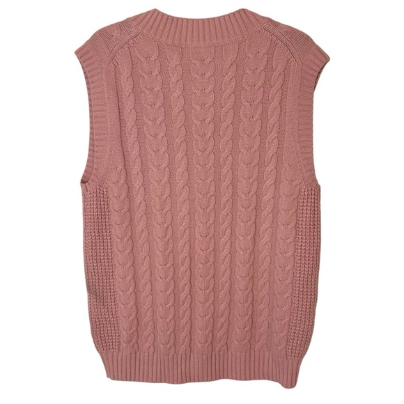 Aritzia Sunday Best Winston Vest- Oversized Cable Knit Sweater Vest- Size Small - Picture 7 of 15